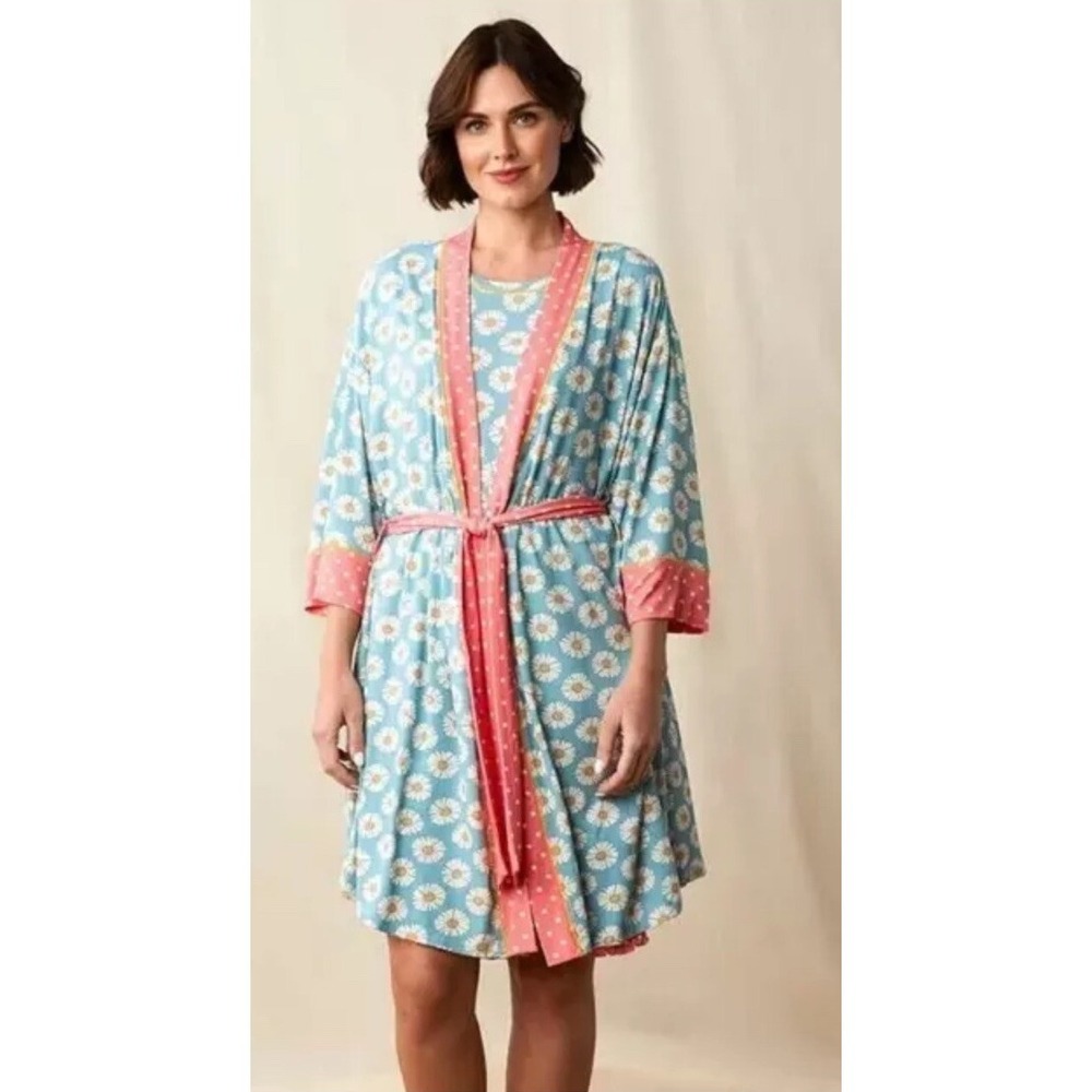 Matilda Jane Enchanted Lounge-Around Daisy-Print Mother's Day Robe Size Large - Picture 3 of 3